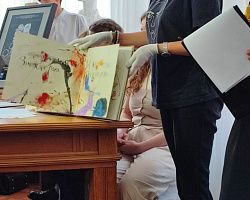 Студенты группы ГРД-4109 посетили выставку шрифтовой графики «Молчит сияющий глагол» в честь 140-летия Велимира Хлебникова